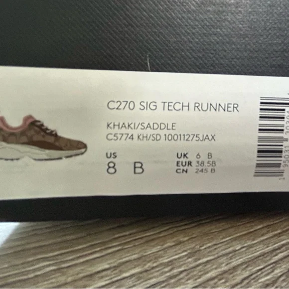 Coach Women's Signature Brown and Pink Sneakers - Picture 9 of 9